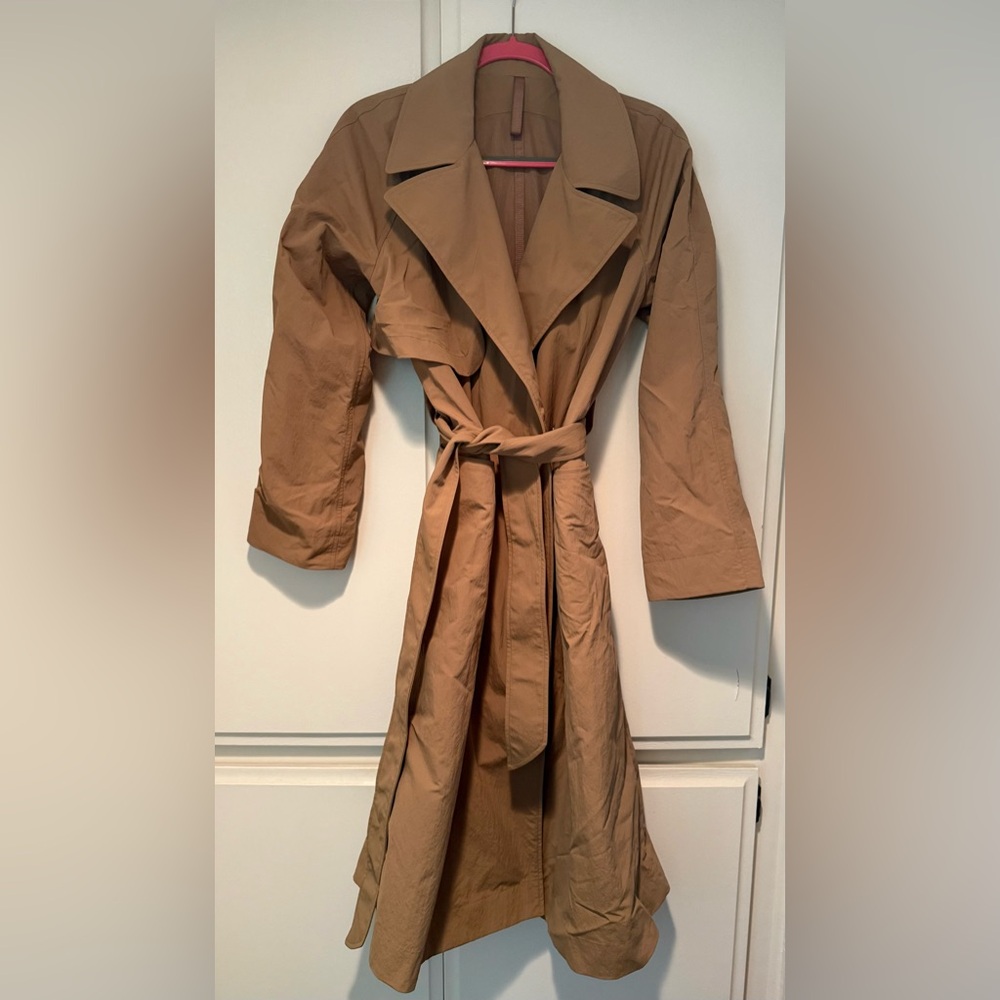 Lululemon Athletica Classic Brown Trench Coat